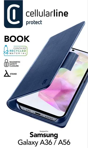 Cellularline Handyhülle Blaues Book Case für Samsung A36/A56 5G Handyhülle, Schutz und Stil