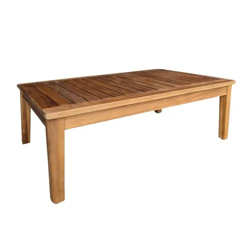Spetebo Akazienholz Gartentisch 80 x 50 cm – Witterungsbeständig - Rustikaler Couchtisch aus geöltem Akazienholz, perfekt für Garten und Terrasse. Mit einfacher Selbstmontage und stabiler Bauweise bietet er eine ideale Ergänzung für jeden Außenbereich.