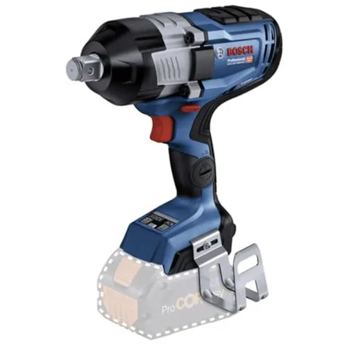 Bosch Professional 18V BITURBO Akku Drehschlagschrauber GDS 18V-1600 HC - Akkuschrauber mit 1.600 Nm Anziehmoment und 2.200 Nm Losbrechmoment, bürstenloser Motor für maximale Leistung und Flexibilität bei Metallanwendungen von M16 bis M33.