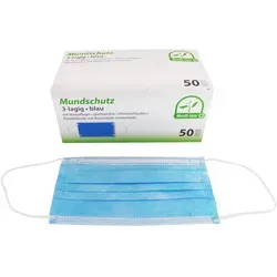 Medi-Inn Mundschutz Atemschutz Typ II 3-lagig blau - Arbeits- & Schutzkleidung, 3-lagiger, hautfreundlicher Mundschutz mit optimaler Passform und 99,1% Filtrationsleistung, ideal für medizinische Anwendungen.