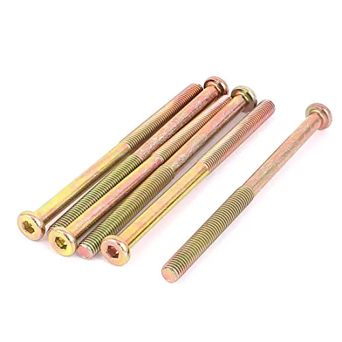 sourcing map 6Pcs M8 x 120mm Senk Flachkopf Kappe Innensechskantschrauben Bolzen Befestiger de