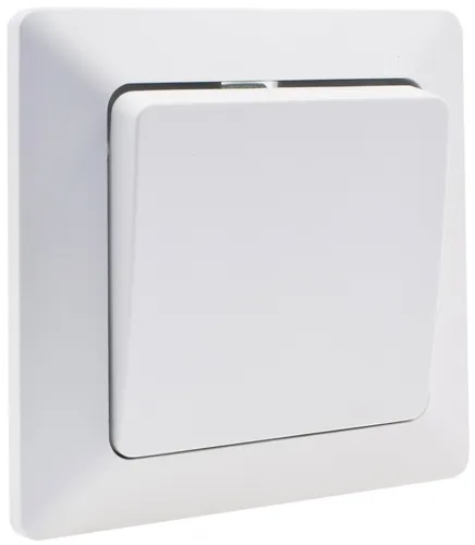 ChiliTec 22772 MILOS Wechsel-Schalter, UP, weiß matt 250V/ 10A, inkl. Rahmen, Steckanschluss