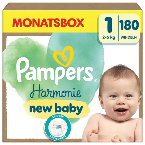 Pampers Harmonie Gr.1 Newborn 2-5 kg Monatsbox Windeln von Pampers