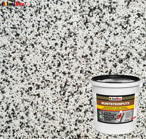 Mosaikputz Buntsteinputz BP 10 (weiss, grau, schwarz) 25kg Fertigputz Sockelputz