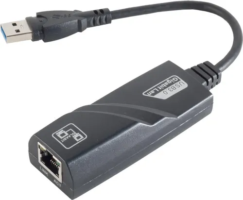 Ethernet Adapter USB 3.0 A Stecker/RJ45 Buchse - WLAN-Zubehör mit zuverlässiger Gigabit Ethernet Verbindung über USB 3.0, ideal für Laptops und PCs ohne Ethernet-Port, für schnelle Netzwerkgeschwindigkeiten bis zu 1000 Mbit/s.
