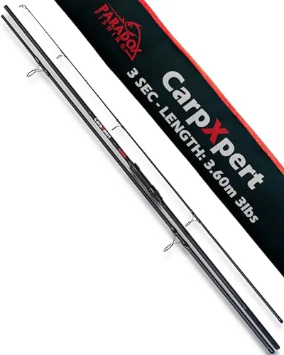 Paradox Fishing Karpfenrute CarpXpert 12ft 3,60m 3 LBS 3-teilig – Karpfen Angel Karpfen Rute