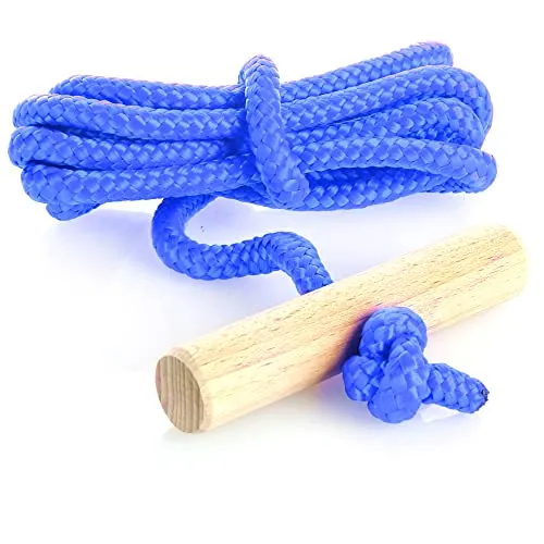 com-four® Premium Schlittenleine mit Holzgriff, extra Starkes Rodelzubehör Zugseil für Schlitten, Made in Germany!