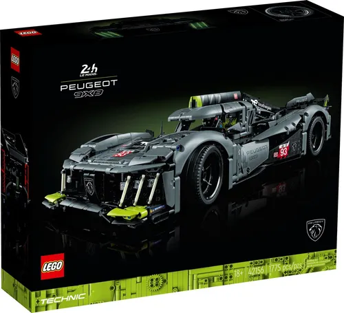 LEGO 42156 PEUGEOT 9X8 24H Le Mans Hybrid Hypercar - Faszinierender LEGO Technic Bausatz mit 1775 Teilen, ideal für kreative Baumeister ab 18 Jahren. Erlebe den Detailreichtum und die technische Raffinesse dieses Hybrid-Hypercars.