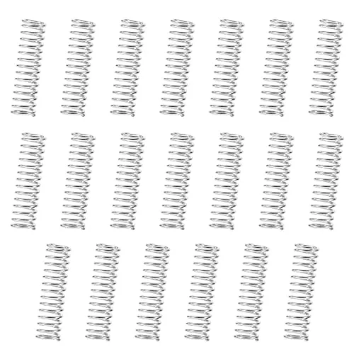 GUNGY Druckfeder Edelstahl Feder Druckfedern 10mm Drahtdurchmesser 0,32mm Außendurchmesser 3mm Länge 10mm Maximale Federkraft 0,2kg 20 Stück