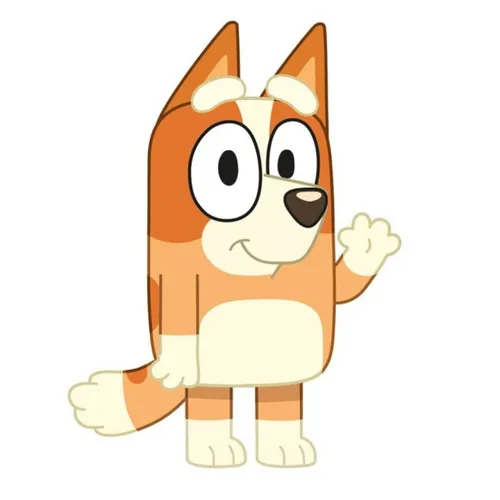 Bluey Kissen Kinder – Formkissen Velours Dekokissen in orange von Aymax