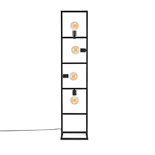 Paco Home Vintage Tischlampe Stehlampe E27 - Standleuchten & Deckenfluter - Diese stilvolle Leuchte kombiniert modernes Design mit hochwertigem Kiefernholz und bietet Platz für individuelle E27-Leuchtmittel.