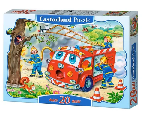 Puzzle 20 Maxi podłogowe, konturowe Fire Brigade CASTORLAND C-0214 5904438002146