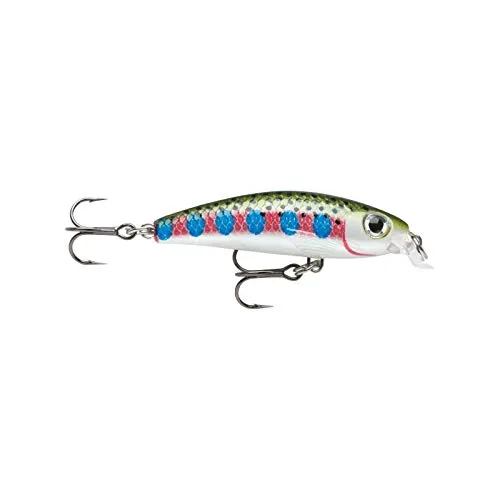 Rapala - Ultra Light Minnow Angelköder - Angelköder mit Spezieller Tauchschaufel - Süßwasser Spinnköder - Lauftiefe 0,6-0,9m - Fischköder 4cm, 3g - Hergestellt in Estland - Rainbow Trout