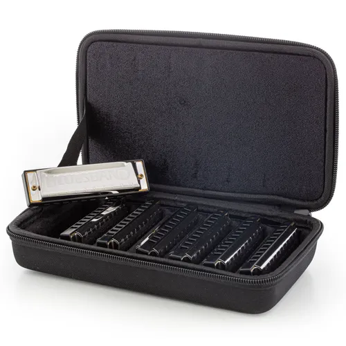 HOHNER Blues Band Pack – 7 Diatonische Mundharmonikas - Mundharmonikas-Set mit 7 verschiedenen Tonarten (C-D-E-F-G-A-Bb) für Einsteiger und Profis, ideal für Blues, Folk und mehr.