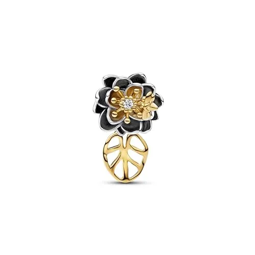 PANDORA Charm Goldfarben Disney Prinzessin Tiana Lotusblume 764326C01