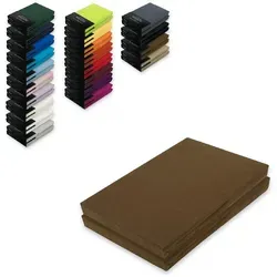 EXKLUSIV HEIMTEXTIL Jersey Spannbettlaken Doppelpack 90-100 x 200 cm - Spannbetttücher in Markenqualität aus 100% Baumwolle, Öko-Tex zertifiziert, für perfekten Sitz und pflegeleicht bis 60°C. Ideal für Matratzenhöhen bis 25 cm.