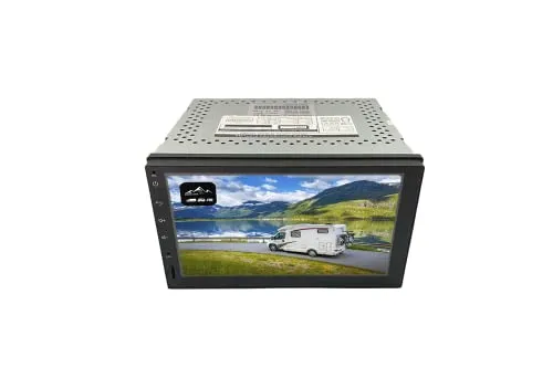 BergGPS 2-DIN Unterputz Navigation für LKW/Wohnmobil - In Dash GPS-Navigation für Autos, mit Carplay, Android Auto und DAB Radio für optimale Reisen in Europa.