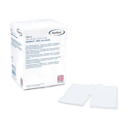 MaiMed Mull-Schlitzkompressen unsteril 10 cm x 10 cm, 100 St