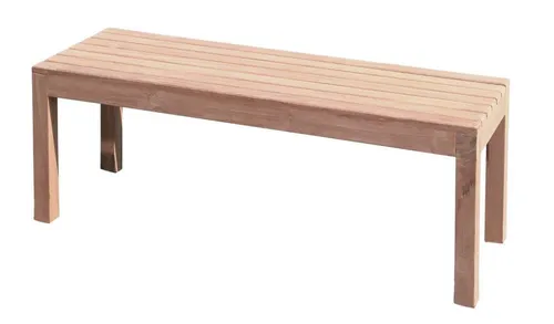 Vorbank Gartenbank Wartebank 120 cm aus Premium Teak - Stilvolle Gartenbank aus hochwertigem Teakholz, ideal für entspannte Stunden im Freien, bietet Platz für bis zu 2 Personen.