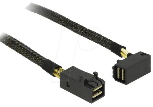 Delock Internes SAS-Kabel 12Gbit/s 4x Mini HD SFF-8643 - Interne Anschlusskabel für hohe Datenübertragungsraten von bis zu 12Gbit/s, ideal für Server und Datacenter. Flexibles Design mit 50 cm Länge für optimale Platznutzung.