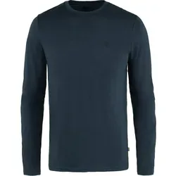 Fjällräven Abisko Wool LS Men Dark Navy (M) - T-Shirt & Longsleeves aus Merinowolle und recyceltem Polyester. Temperaturregulierend, geruchsneutral und ideal für Wanderungen in jedem Klima.