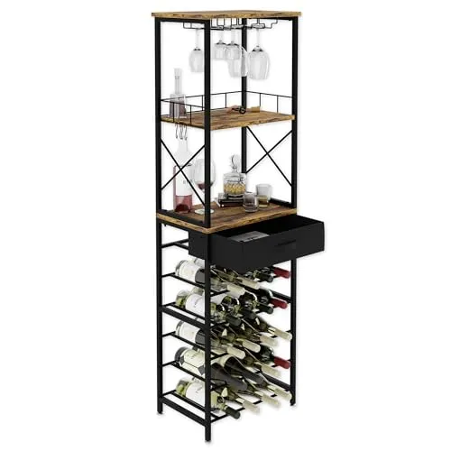 Lenmar LOFT 2-20S Weinregal aus Metall in schwarz von Lenmar