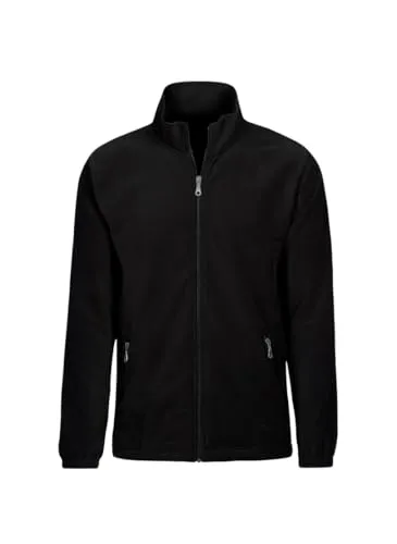 Trigema Herren 655104 Jacke - Fleece Funktionsjacke in Schwarz, XXXXX-Large - Hochwertige Fleece-Qualität, ideal für Outdoor-Aktivitäten, mit praktischem Gummizug am Armabschluss und Standardlänge für optimalen Tragekomfort.