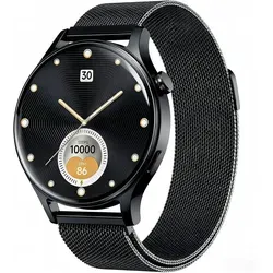 Men Smartwatch 1.32 Inch AMOLED Display Fitness Tracker Herzfrequenz SpO2 Schlafmonitor Pedometer 110 Sportmodi IP68 iOS Android - Schwarz