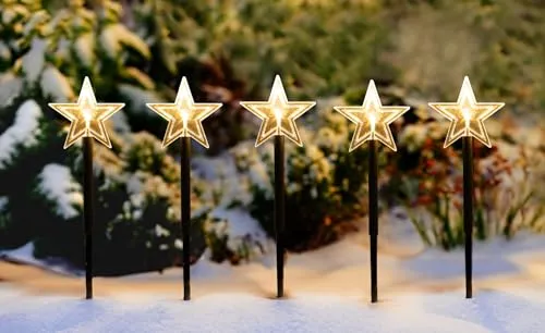 Spetebo LED Garten Leuchtstäbe Stern 35 cm