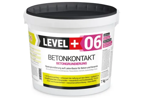 Level+ Haftgrund Betonkontakt Tiefgrund Betonfarbe Grundierung Haftgrund L+06 - 7KG