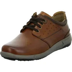 Josef Seibel Enrico 13, Cognac-Kombi - Bequeme Herren-Sneaker - Herren-Sneaker aus Leder mit rutschfester EVA-Sohle für optimalen Halt. Ideal für normale Füße, leichtes An- und Ausziehen dank Schnürung und Wechselfußbett.