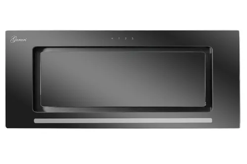 GURARI Dunstabzugshaube Deckenhaube 70cm – Schwarzglas