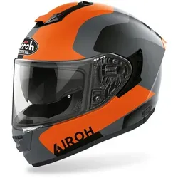 Airoh ST.501 Dock Helm, schwarz-orange, Größe XL - Motorradhelm mit optimaler Belüftung, kratzfestem Racing-Visier und extra weitem Sichtfeld für maximale Sicherheit und Komfort beim Fahren.
