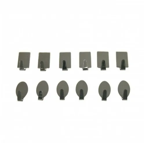 axentia Klebehaken Minihaken, Edelstahl, 6 Stück, 2 Formen 291361, (1-St)