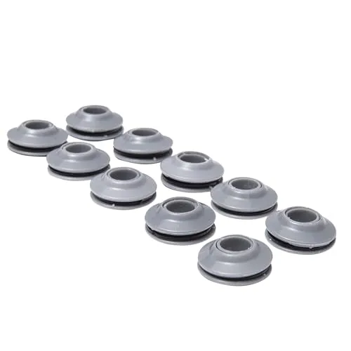 WERKA PRO Packung mit 10 selbstschneidenden Ösen für Planen Grau