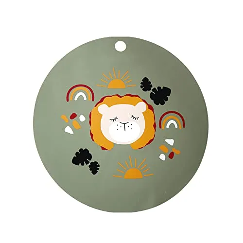 kikadu Silikon Platzset Löwe Olive in grün von kikadu