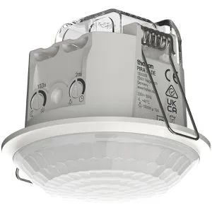 Theben 1030200 PIRA T8 DE Bewegungsmelder - Bewegungsmelder für den Innenbereich mit 360° Erfassungsbereich, ideal für automatisierte Beleuchtung. Bis zu 200 W LED-Schaltleistung und Präsenzoption für höchste Flexibilität.