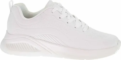 Skechers Damen Bobs Buno How Sweet Sneaker - White Duraleather, 40 EU - Damen-Sneaker mit gepolsterter Memory Foam Innensohle für ultimativen Komfort und modischem Design in einfarbigem Obermaterial aus Synthetik.