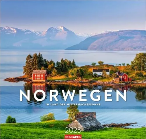 Norwegen Kalender 2025 - Im Land der Mitternachtssonne: Reise-Wandkalender mit 12 atemberaubenden Fotografien im Land der Mitternachtssonne. ... 48 x 46 cm. (Reisekalender Weingarten)