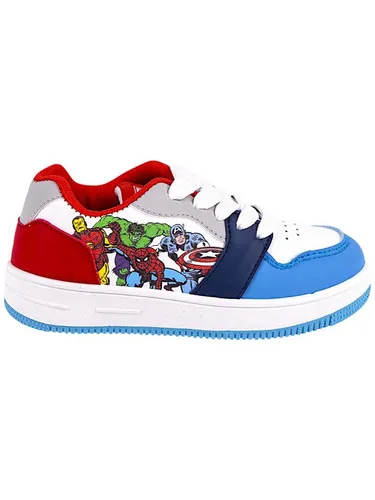 Cerdá Avengers Marvel Sneaker für Kinder Gr. 33 - Bunt - Bunte Kinder Sportschuhe mit Marvel-Motiven in Größe 33. Pflegeleichtes Obermaterial aus Synthetik und moderner Schnürverschluss für optimalen Halt. Ideal für aktive Kinder!
