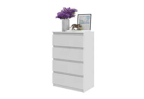 Furnica Kommode GABRIEL mit 4 Schubladen - Modern in Weiß Matt - Moderne Kommode mit 4 praktischen Schubladen für optimalen Stauraum. Ideal für jeden Raum, sorgt für Ordnung und eine stilvolle Einrichtung.