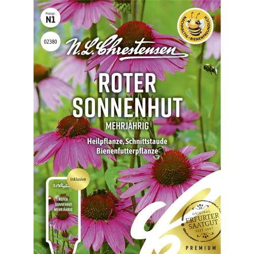 Roter Sonnenhut Mehrjährig, Heilpflanze, Schnittstaude, bienenfreundlich, Samen