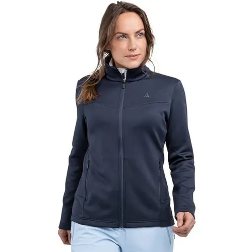 Schöffel Fleece Jacke Style Pine Women navy blazer (8820) 40 - Funktionsjacke aus recyceltem Material, ideal für Skifahrerinnen. Mit Stehkragen, elastischen Abschlüssen und zwei praktischen Taschen für optimalen Tragekomfort und Funktionalität.