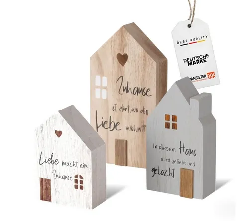 Topanbieter999 Dekoobjekt Holz-Deko Stilvolle & zeitlose Wohnaccessoires (3 St)