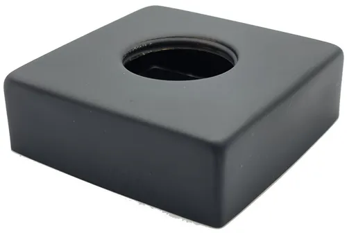 Schwarz Lackierter Stahl Quadratisch Becken Dusche Badarmatur Rosette Abdecken
