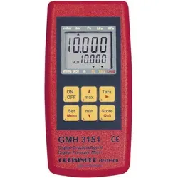 Greisinger GMH 3151 Druck-Messgerät – Präzise Luftdruckmessung - Hochwertiges Druck-Messgerät mit Anschluss für wechselbare Sensoren. Ideal für Pneumatik und Hydraulik. Interner Datenspeicher für 10.000 Werte und flexibel wählbare Aufzeichnungsrate.