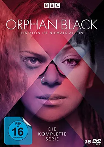 Orphan Black - Die komplette Serie auf 15 DVDs - Science-Fiction-Serie mit 50 Episoden, spannende Handlung über Klonen, ideal für Serienliebhaber und Fans von packenden Geschichten.