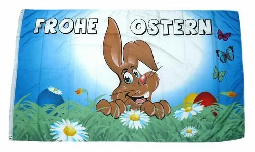 Flagge / Fahne Frohe Ostern Schmetterlinge Hissflagge 60 x 90 cm