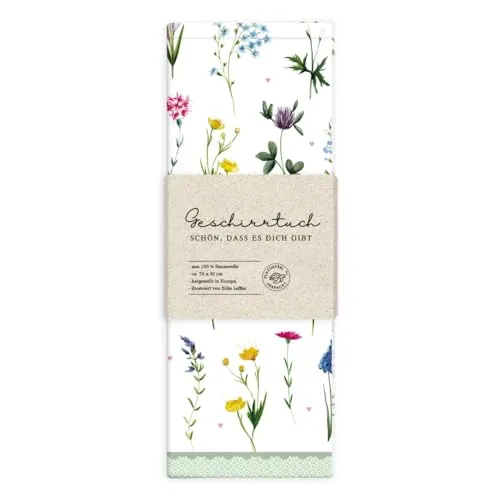 Grätz Verlag Geschirrtuch 100% Baumwolle, Geschenkidee, Küchen Accessoire, Motiv, Geschenk, Küche, Kochen, Grillen (Geschirrtuch Schön, DASS es Dich gibt)