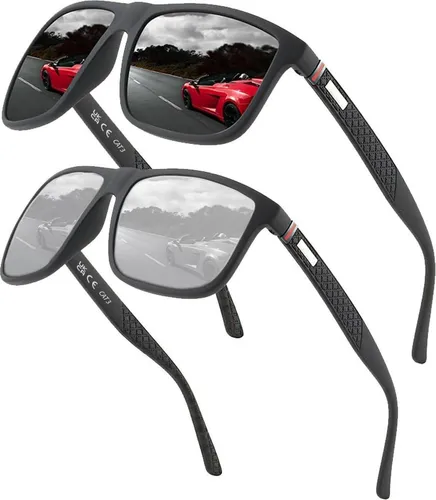 Polarisierte Sonnenbrille Herren/Damen Vintage Klassisch HD-Pilotobjektive - Stylische polarisierte Sonnenbrille für Herren und Damen. Ideal für Outdoor-Aktivitäten mit HD-Pilotobjektiven für ein klares Seherlebnis und 100% UV400-Schutz. Perfekt für Reisen, Fahren und Sport.